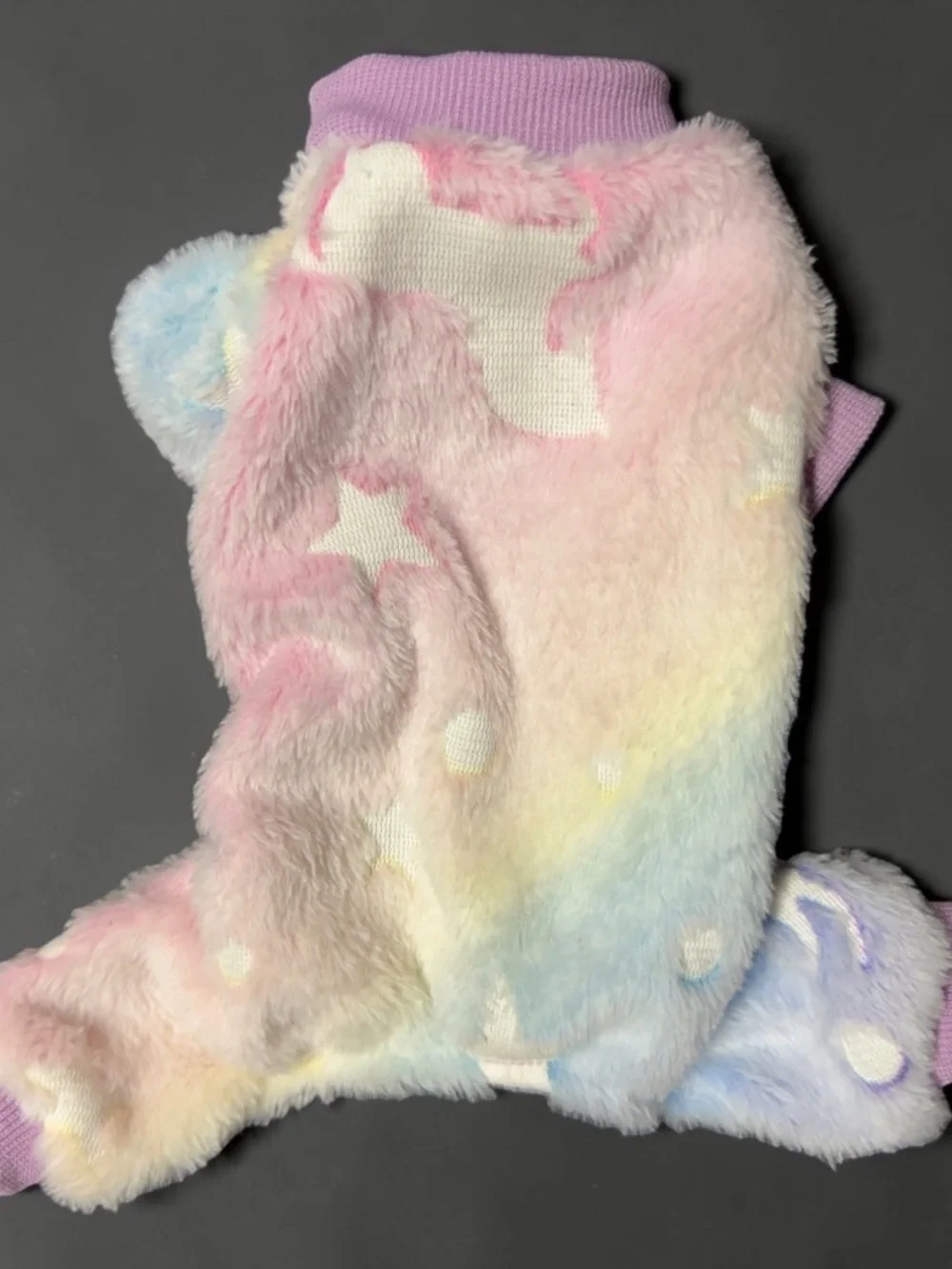 Pink Glow in the Dark Dog Pajamas XXXS Soft Fleece Puppy Jumpsuit NWT